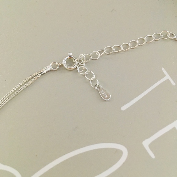 Sterling Silver Layered Squares Silver Necklace - Picture 7 of 8